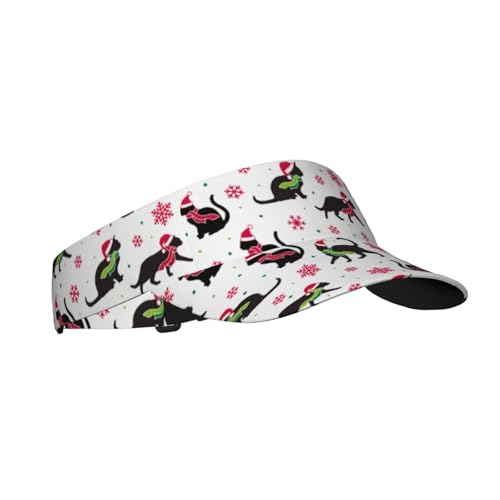 Sports Sun Visor Hats Adjustable Men Women Lightweight Packable Cooling Empty Top Visor Hat for Running, Tennis, Golf - color: Cat