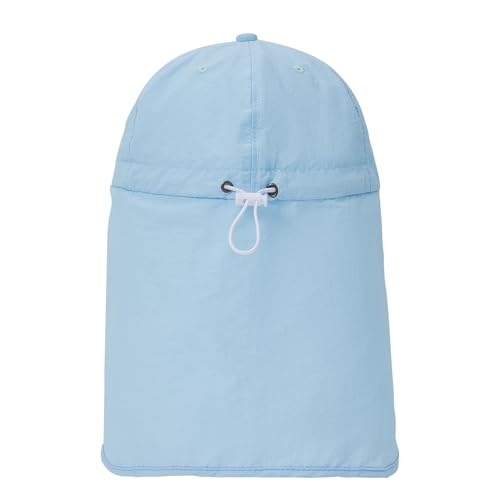 American Trends Mens Sun Hat with Neck Flap, UV Protection Outdoor Flap Hat, Packable Soft Fishing Hiking Gardening Hat - color: Blue