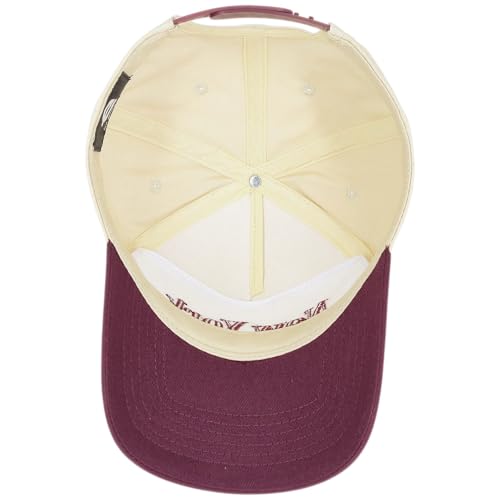 E BY ELIDAN New York Trucker Snapback Hat 3D Embroidered Baseball Cap - color: Cream Burgundy