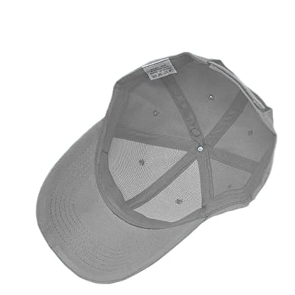 Glory Max Plain Baseball Cap Hook & Loop Strap Adjustable Solid Blank Curved Visor Hat - color: Gray