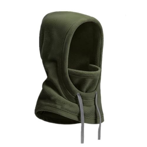 Balaclava Hood Ski Mask for Men Women Winter Face Neck Head Cover Scarf Windproof Fleece Warmer Thermal Cold Weather Hat - color: Green