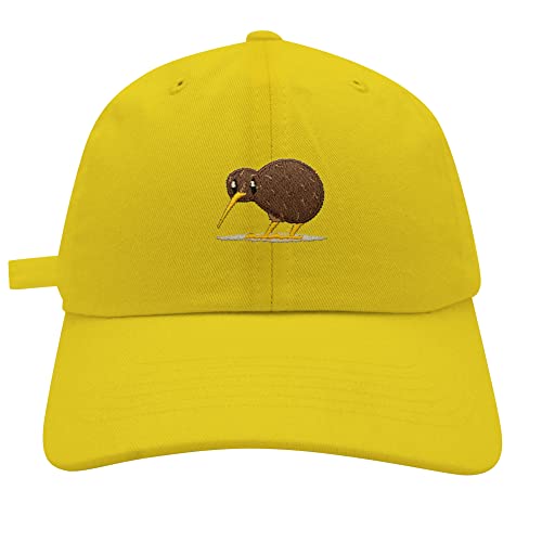 JPAK Kiwi Bird Baseball Cap Embroidered Cotton Dad Hat - Funny - color: Yellow