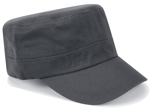 Unisex Basic Cadet Army Caps Everyday Military Style Hat - color: Grey