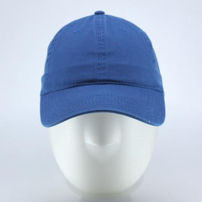Plain Washed Cotton Adjustable 6 Panel Dad Hat Baseball Cap - color: Royal