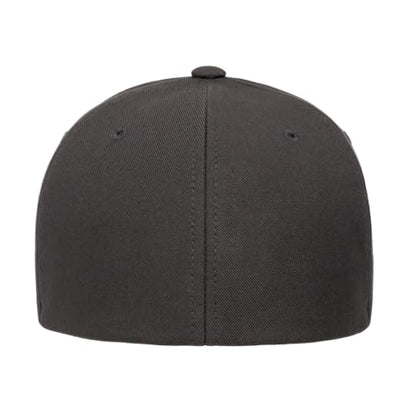 Flexfit NU Tri-Layer Athletic Fitted Baseball Cap with Seam-Sealed Taping - color: Dark Grey, size: Small-Medium