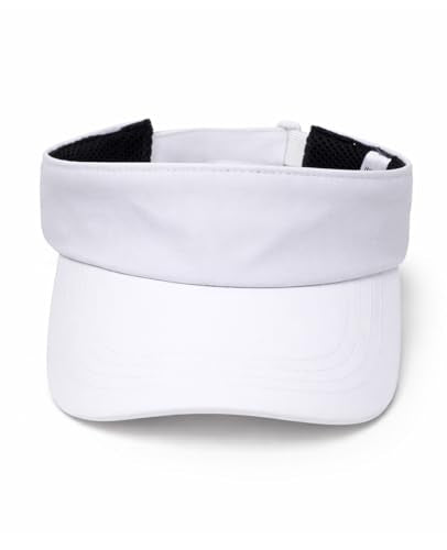 Kids Sun Visor Hat for Girls Boys Lightweight Quick Drying Summer Sports Hat for Runninig Tennis Golf - color: White With No Reflective Strip