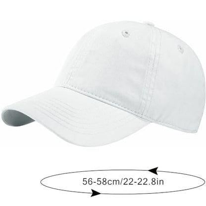 Women's Men's Fashion Baseball Cap Adjustable Strapback Hats Dad Hat Visor Sports Hat - color: White