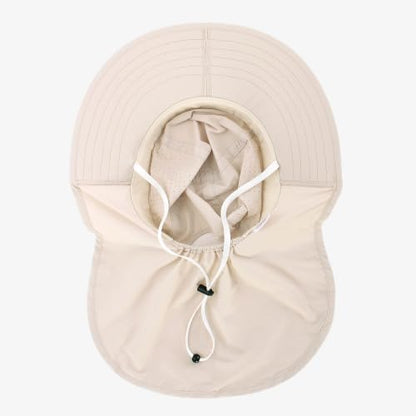 Sun Hats for Men Women with Neck Flap UPF 50+ UV Protection Wide Brim Bucket Hat Safari Hiking Fishing Hats - color: Blue