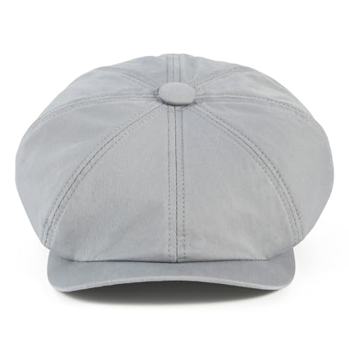 Toddler 8 Panel Cotton Newsboy Cap - color: Light Grey, size: 2-3T