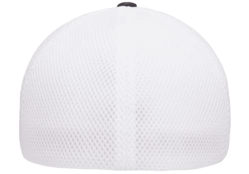 Flexfit 6533 Ultrafibre & Airmesh Lightweight Stretch-Fitted Cap - color: Black/White, size: Small-Medium