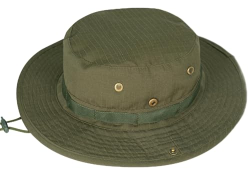 Rosoz Sun Hats for Men Women Bucket Hat UPF Protection Wide Brim Boonie Hat - color: 1pack-army Green