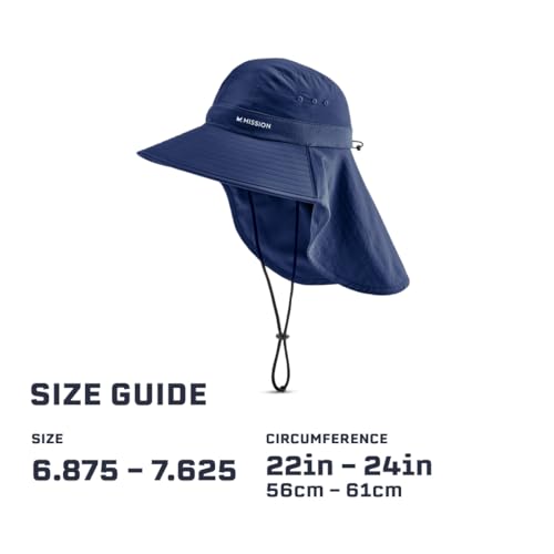 Cooling Sun Defender Sun Hat, UPF 50 UV Protection for Men Women, Wide Brim Outdoor Hat for Hiking, Fishing, Beach, Gardening - color: Navy