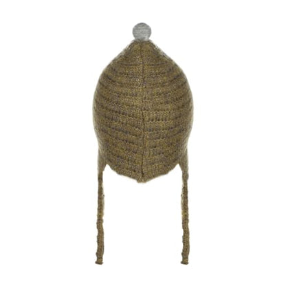 PENINSULA LOVE Toddler Kids Peruvian Beanie Hat Winter Earflap Knitted Beanie Slouchy Ski Snow Hat for Boys Girls 2-6 Years - color: Ginger