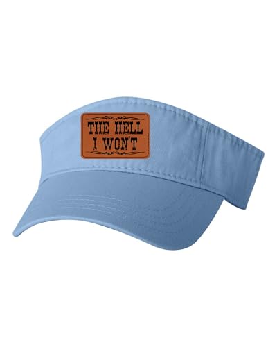 Go All Out The Hell I Won't Bucket Ponytail Visor Embroidered Cap Dad Hat - color: Baby Blue