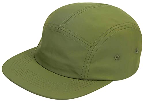 COOLSOME 5 Panels Hat Basic Daily Wear Breathable Quick Dry Cap - color: Black+green/M Size