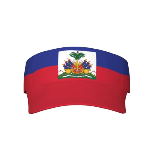 Cute Flag Visors Sun Protection Hats for Men Women Fashion Outdoor Sun Visor Hats Adjustable Summer Hat - color: Haiti Flag 17