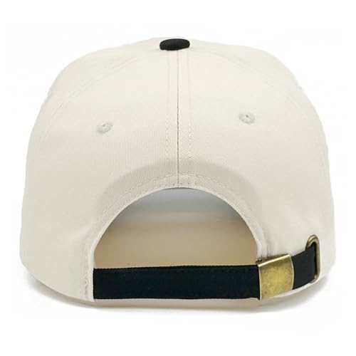 Embroidered Baseball Cap, Cotton Dad Hat, Fun & Heartfelt Stitching, Adjustable Casual Outdoor Hat for Men Women - color: Have a Day - Black/Beige