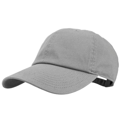 Gelante Baseball Cap Dad Hat 100% Cotton Polo Style Plain Blank Adjustable Size. - color: Grey