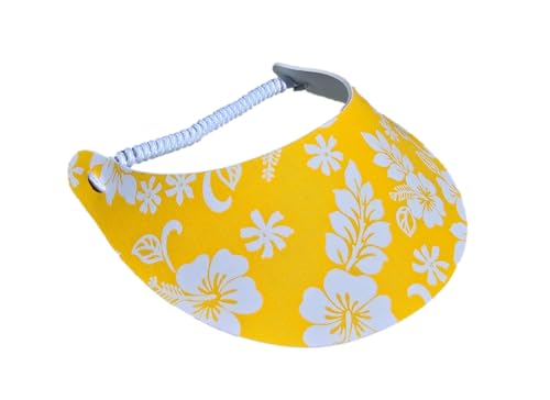 Women's Flower Design Lightweight Packable Foam Visor for Sun Protection & Outdoor Activities - color: Hawaiian 19