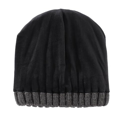 Home Prefer Mens Winter Hat Wool Fleece Lined Knit Beanie Hat Warm Stocking Caps - color: Heather Grey