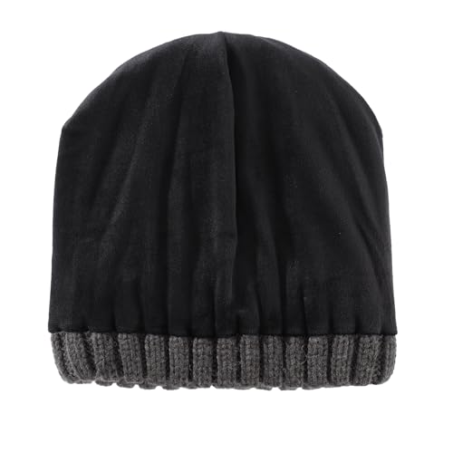 Home Prefer Mens Winter Hat Wool Fleece Lined Knit Beanie Hat Warm Stocking Caps - color: Heather Grey