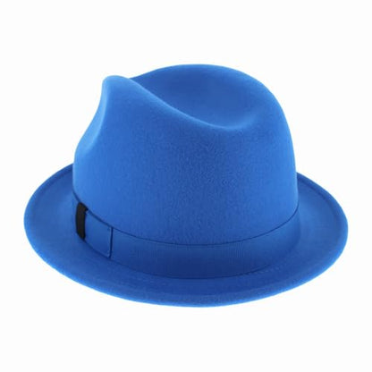 Hats in the Belfry Paine Stingy Brim Fedora - color: Royal, size: Medium