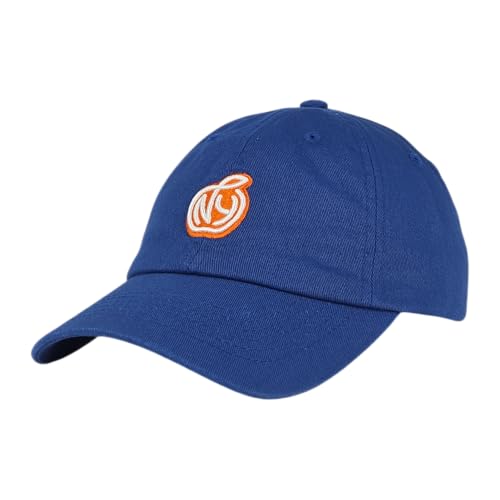 E BY ELIDAN NY Apple Dad Hat, New York Baseball Cap for Women Men - color: Royal Blue With Orange Apple