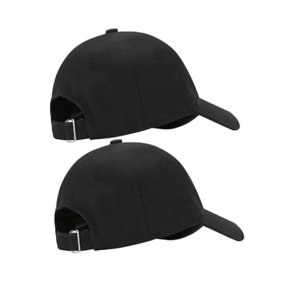 Hats for Men Classic Adjustable Strapback Cotton Dad Hats Baseball Caps for Men and Women - color: 2pack-black