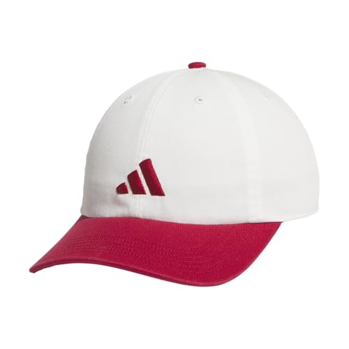 adidas Men's Ultimate Hat Baseball Cap - color: Off White/Active Maroon/3