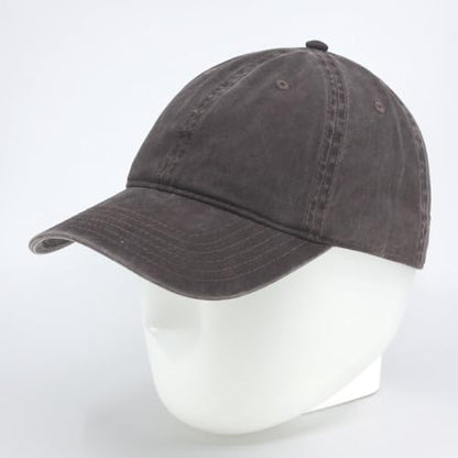 Classic Blank Dad Hat Cotton Adjustable Strap Baseball Cap - color: Brown Washed