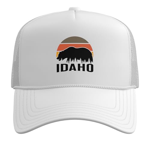 Idaho Trucker Hat with Adjustable Mesh Back - color: White