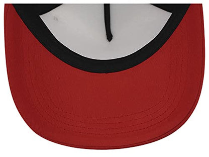 Lids Blank Basic Foam Trucker Adjustable Snapback Hat - color: White/Red