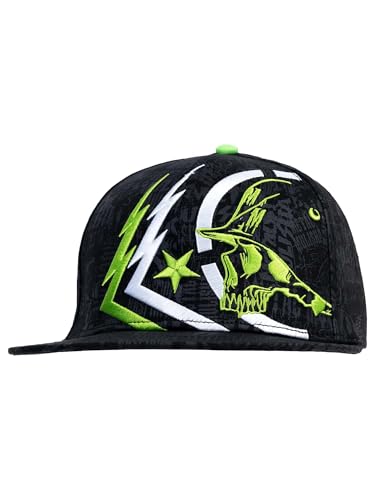 Metal Mulisha Ghost 3 Flex Hat - color: Black Green, size: Large-X-Large