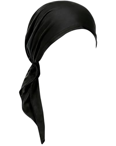 Chemo Headwear for Women Pre-Tied Head Scarf Coverings Scarves - color: Black