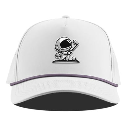 Branded Bills Moon Shot Curved 5 Panel Rope Hat for Men - color: White/Purple