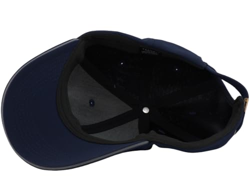 TSSGBL Men's Plain Baseball Hat - OSFM & XXL Big Head Fit，Adjustable Structured Ball Cap with Reflective Sandwich Brim - color: Navyblue, size: Medium-Large