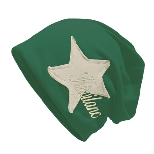 Y2K Slouch Hat Star Beanie Hat Grunge Accessories Winter Warm Cap Retro Design Knit Beanie for Women Men - color: Green