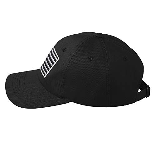 IIN American Flag Baseball Cap for Men Women Low Profile USA Army Tactical Operator Military Plain Dad Hat - color: Black