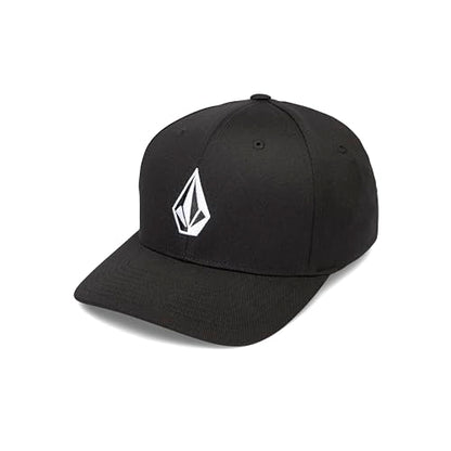 Volcom Men's Snapback Hat – 6-Panel Twill Flat Brim Cap Adjustable Snap Closure - color: Black, size: Small-Medium