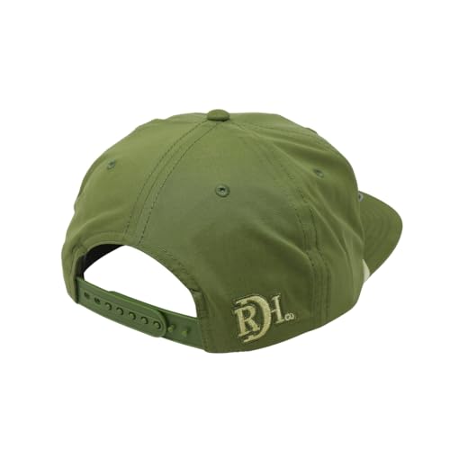 Red Dirt Hat Company Wildlife Hat | 5-Panel Western Adjustable Snapback Cap - color: The Hunt - Olive Green