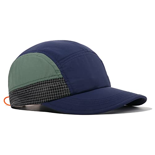 CLAPE Baseball Cap Quick Dry 5 Panel Trucker Hat Unstructured Dad Hat Sports Running Cap Low Profile Golf Hat Fitted Cap - color: Wbbc9-navy