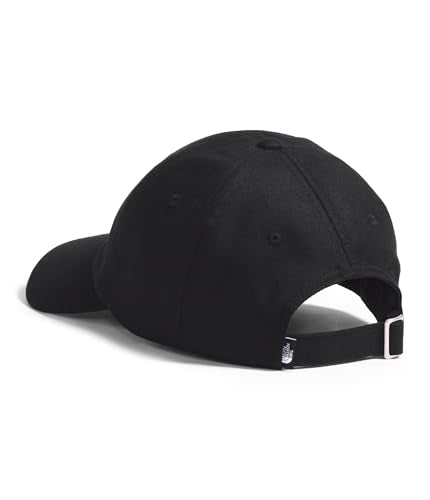 The North Face Norm Baseball Hat | Shallow Fit Ball Cap with Embroidered Logo, Adjustable Strap Closure & Silver Buckle - color: Tnf Black