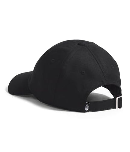 The North Face Norm Baseball Hat | Shallow Fit Ball Cap with Embroidered Logo, Adjustable Strap Closure & Silver Buckle - color: Tnf Black
