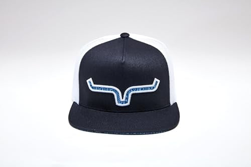 Kimes Ranch Unisex Delano Hat – High-Profile Western Snapback with 3D Embroidery - color: Navy