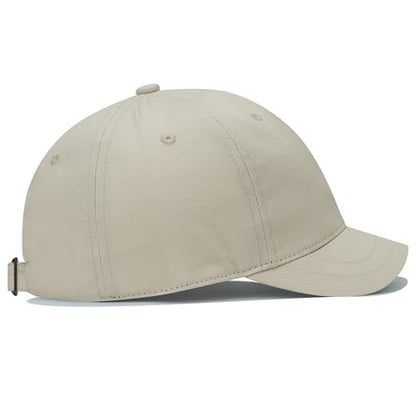 Croogo Cotton Short Brim Hat Low Profile Baseball Cap Unisex Streetwear - color: Beige