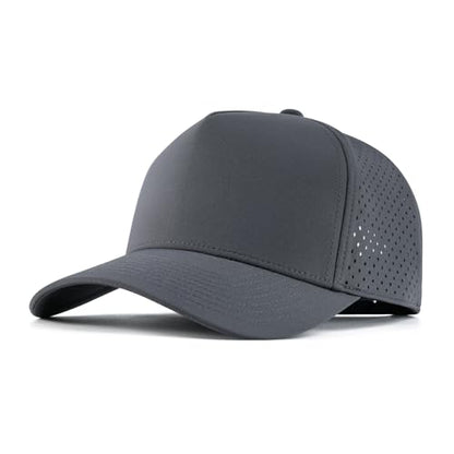 BOTVELA Men Adjustable Snapback Laser Cut Mesh Baseball Cap - color: Dark Grey