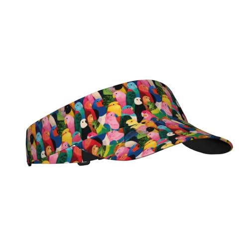 Unisex Adjustable Sports Sun Visor - color: Parrots