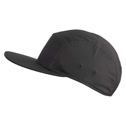 5 Panel Superior Cotton Twill Flat Bill Camper Cap - color: Charcoal Grey