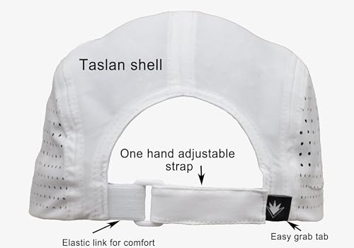 Unisex Adjustable Lightweight 5-Panel Laser Vented Running/Cycling/Active Cap - color: Slate Blue
