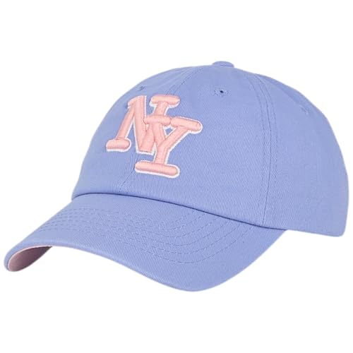 NY 3D Embroidered Dad Hat - New York Baseball Cap - color: Lavender Pink